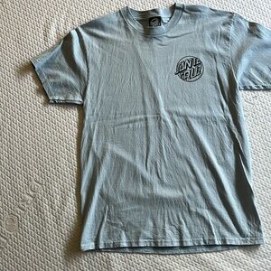 Like brand new teen-men’s Santa Cruz tee shirt… light blue